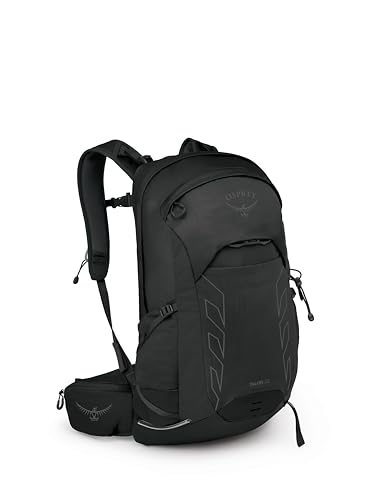 Osprey Talon 22L Men's Lightweight Hiking Backpack - Small Daypack for Travel & Camping, Black/Coal Grey