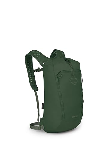 Osprey Daylite Cinch Backpack - Lightweight Travel Bag for Hikes, Festivals, and Everyday, Seaweed Green Amazon Exclusive