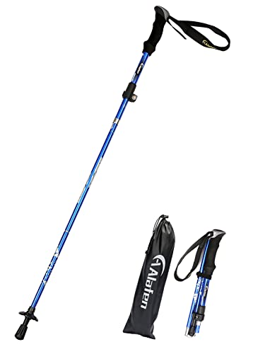 A ALAFEN Aluminum Collapsible Ultralight Travel Trekking Hiking Pole for Men and Women (Fits 5'3" - 6'2")
