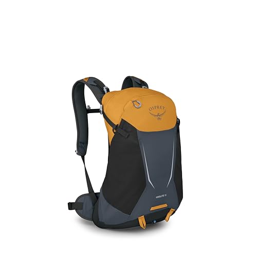 Osprey Hikelite 18L Durable Hiking Backpack - Travel Daypack with Rain Cover for Men and Women, Tungsten Yellow