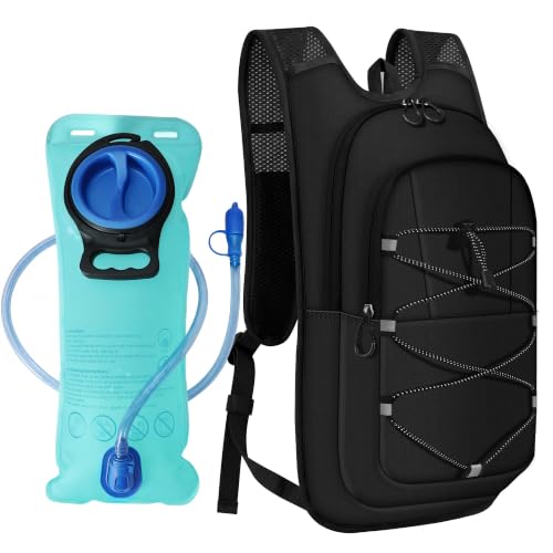 MIYCOO Hydration Backpack - Lightweight Hiking Water Backpack with 2L Water Bladder, Running Hydration Vest Backpack for Men Women, Hydration Pack for Hiking, Cycling, Climbing