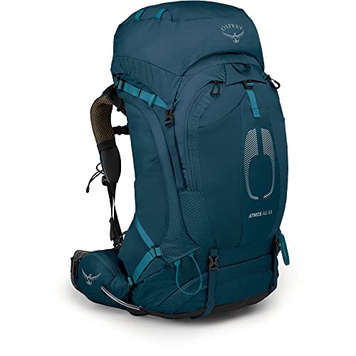 Osprey Atmos AG 65L Men's Backpacking Backpack, Venturi Blue, L/XL