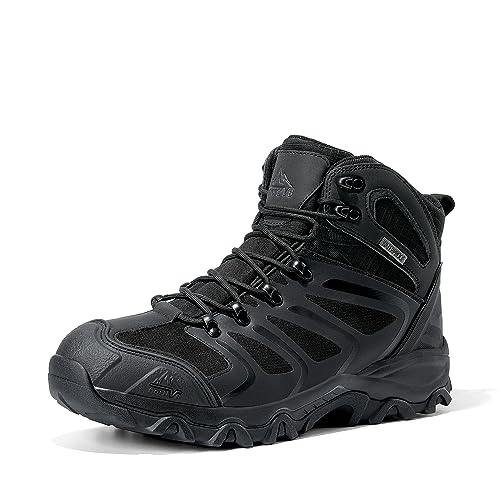 NORTIV 8 Men's Ankle High Waterproof Hiking Boots Outdoor Lightweight Shoes Trekking Trails Armadillo