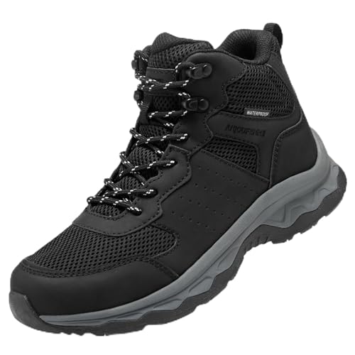 ANJOUFEMME Womens Waterproof Hiking Boots Lightweight Non-Slip Outdoor Boots for Trekking Backpacking and Camping