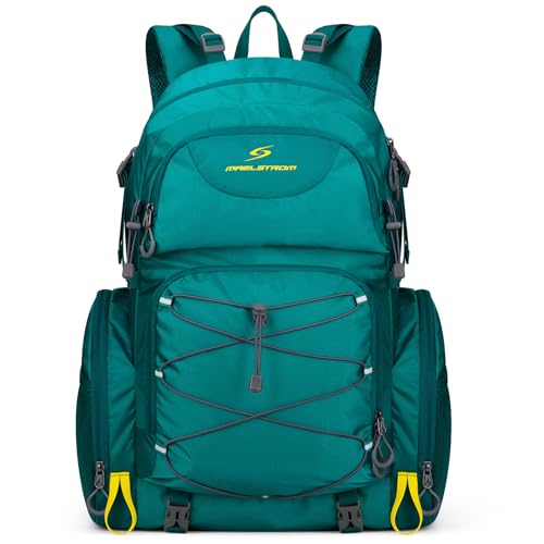 Maelstrom 40L Waterproof Hiking Backpack, Lightweight Travel Daypack | Rain Cover,Hydration-Ready, Tripod Straps, Load Compression, Survival Whistle, Perfect For Men, Women,Camping,Travel