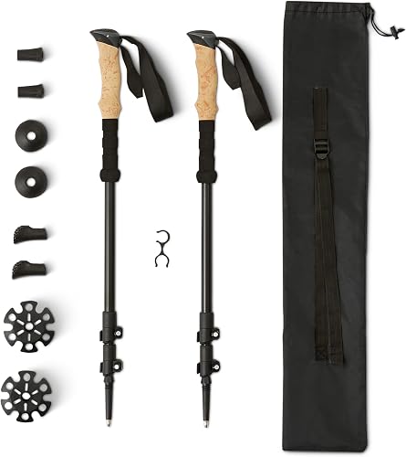 Amazon Basics Trekking Poles, Lightweight Collapsible Hiking Sticks wi — Our hands-on testing setup for trekking poles for amputee