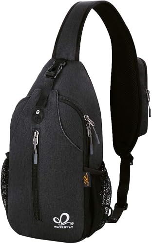 WATERFLY Crossbody Sling Backpack Sling Bag Travel Hiking Chest Bag Da — Real-world performance testing in action