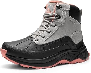NORTIV 8 Women's Waterproof Hiking Boots Outdoor Trekking Camping Trail Hiking Boots