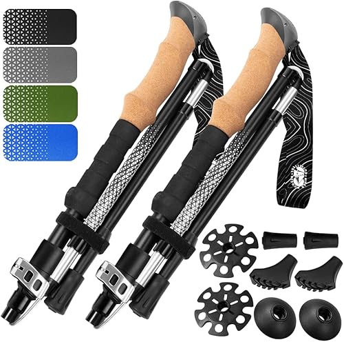 Premium Foldable Hiking Poles by USA Brand - Adjustable, Lightweight T — Real-world performance testing in action