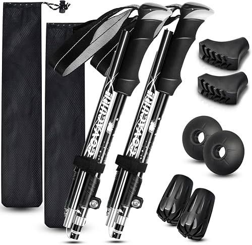 Covacure Hiking Poles Collapsible Trekking Poles - Aluminum Alloy 7075 — Build quality and design details up close