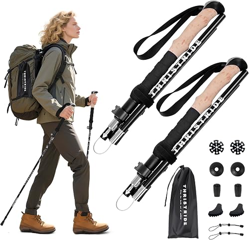 Thristride Trekking Poles Aviation Grade Aluminum Alloy-Strong Lightwe — Our hands-on testing setup for trekking poles for wrist a