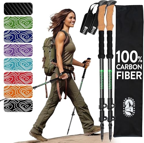 100% Carbon Fiber Trekking Poles by USA Brand - Ultra Strong Lightweig — Side-by-side comparison of top picks in this category