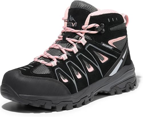 NORTIV 8 Women's Waterproof Hiking Boots Outdoor Trekking Camping Trai — Build quality and design details up close