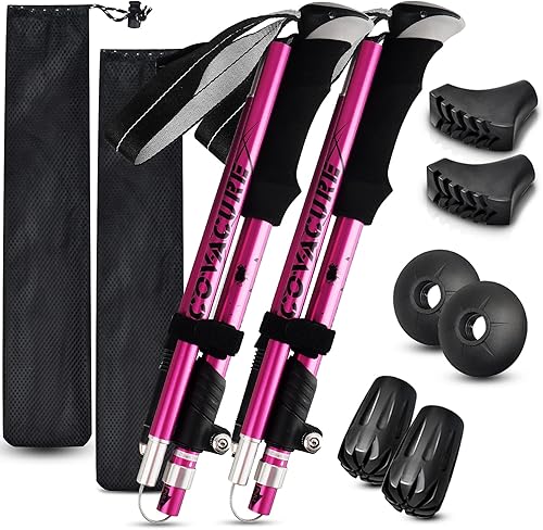 Covacure Hiking Poles Collapsible Trekking Poles - Aluminum Alloy 7075 — Our recommended configuration for best results