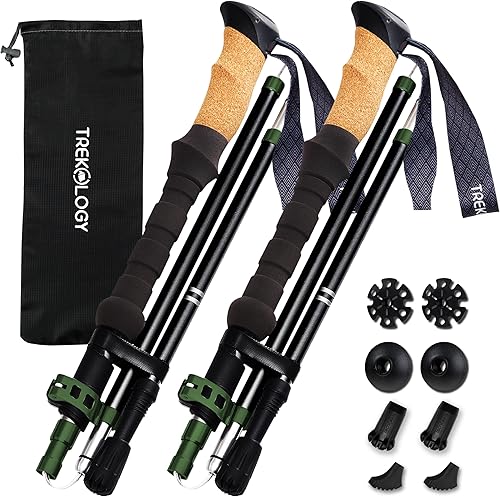 TREKOLOGY Trek-Z Cork Grip Trekking Poles – Lightweight Folding Hiking — Real-world performance testing in action
